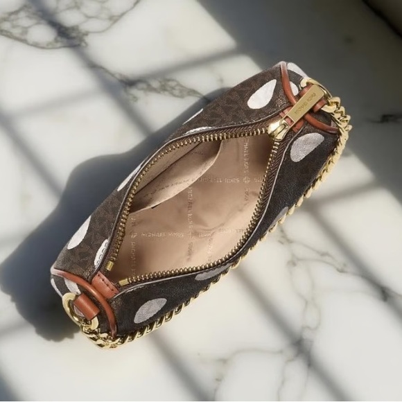 MICHAEL KORS Carmela Small Polka Dot Signature Logo Pochette - Picture 5 of 5